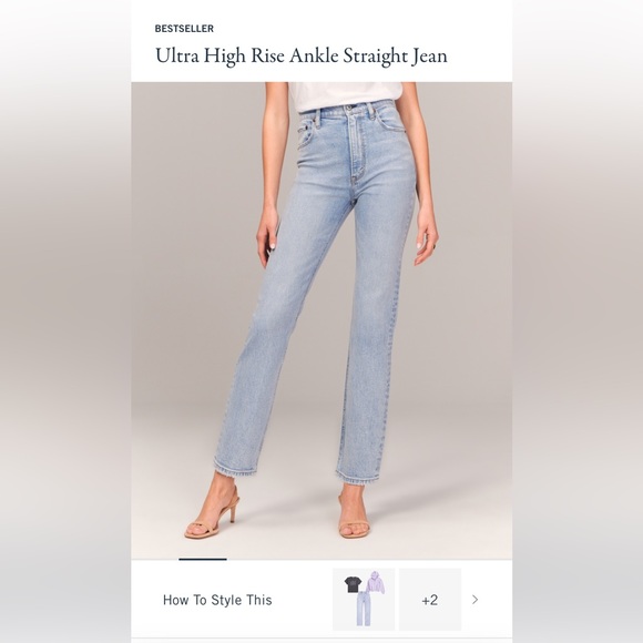 Ultra High Rise Ankle Straight Jeans - Picture 2 of 14